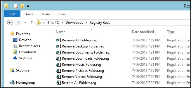 (在Windows系统中,删除文件夹)如何在Windows 8.1中从我的计算机中删除“文件夹”