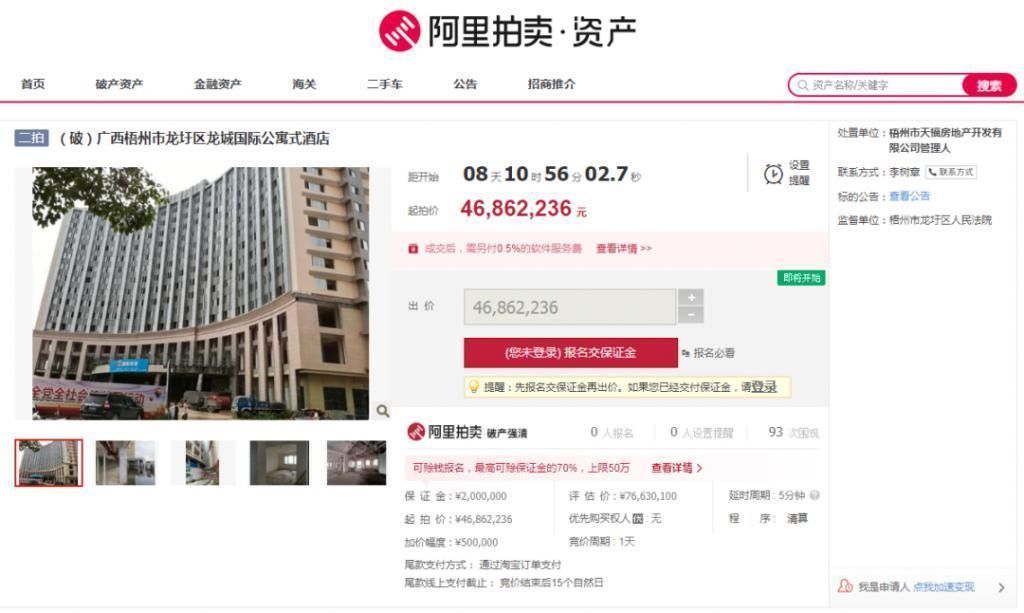 烂尾|烂尾多年的龙城国际公寓式酒店进入二次拍卖，期待涅槃重生