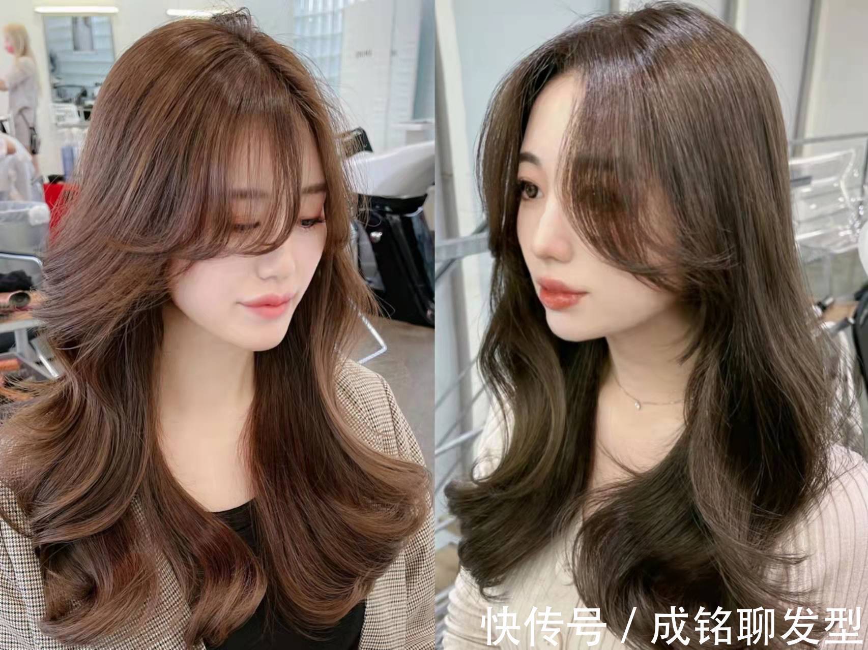 棕色系 漂染好看但太伤头发,今年流行不漂发的发色,洋气显白又有高级感