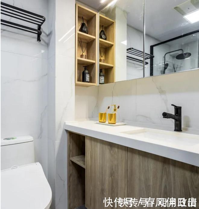 洗衣机|改造50㎡老破小,多功能客厅+衣帽间,3.6㎡干湿分离卫生间,惊艳