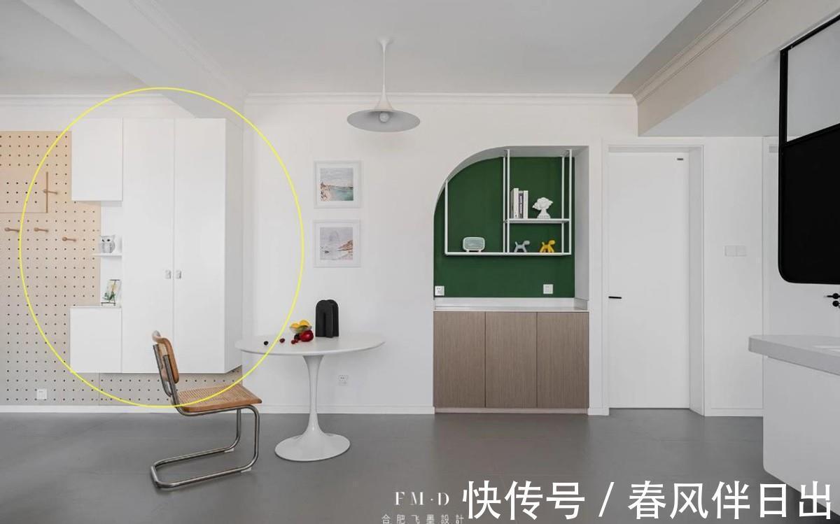 内嵌|长条形或无玄关户型：进门就设“双玄关柜”，内嵌安装，不占一㎡