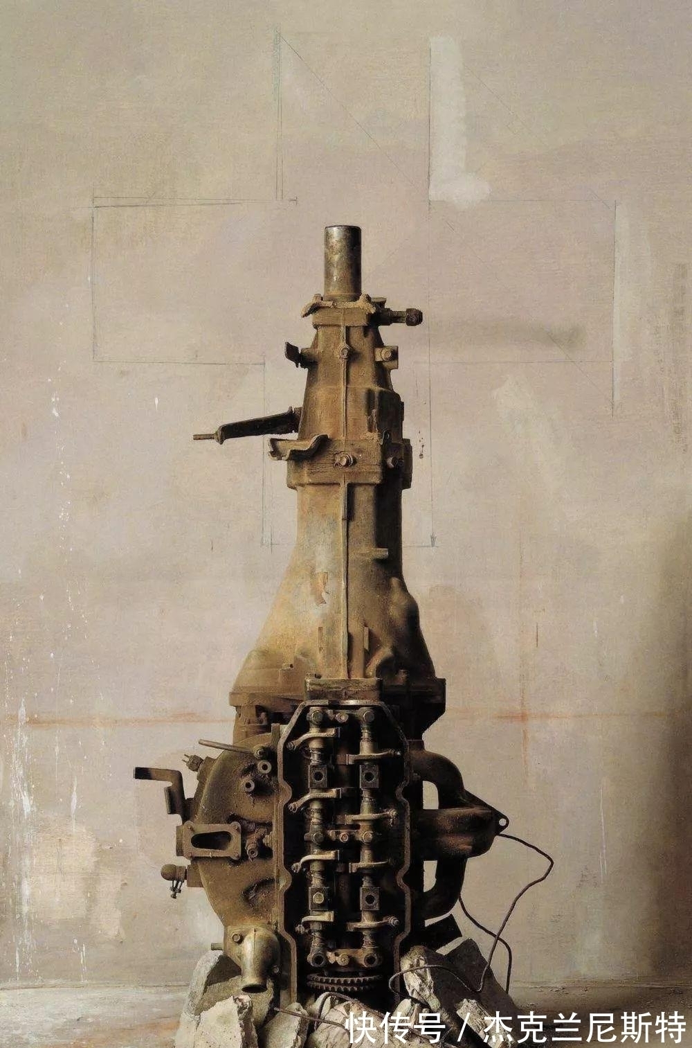 绘画！他画发动机，横的卖198万竖的卖1897万，美术老师却说这不是画