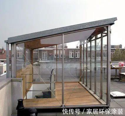 入口处|买了顶楼就是好,凿个天窗入口,把楼顶收拾干净,一家独享大露台
