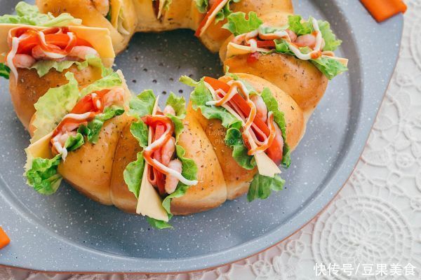 香草|花环沙拉三明治面包（一发）