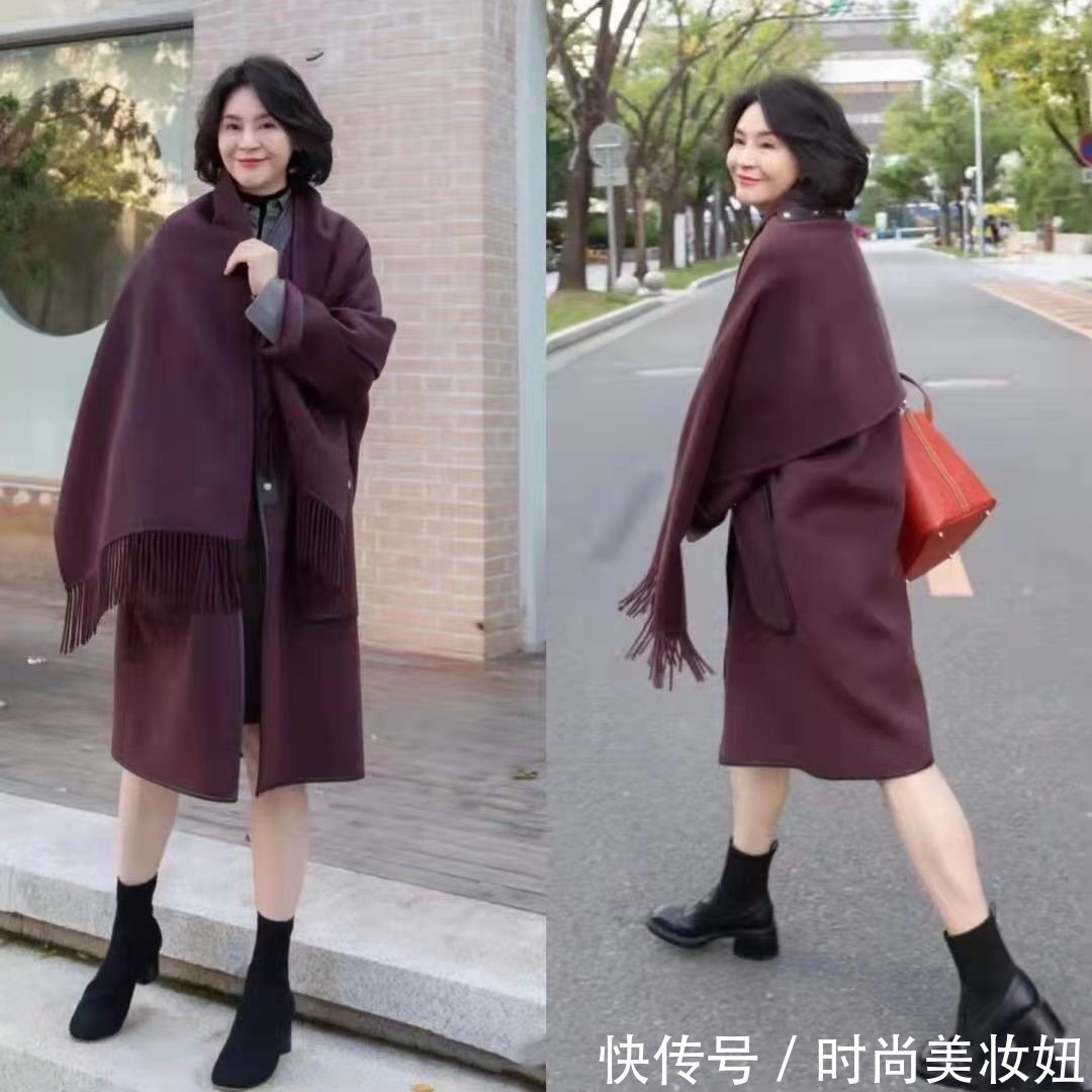 红色大衣|上年纪的女人别穿红色大衣,这4种“高级色”,随便穿都很大气