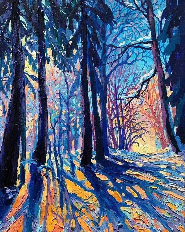 艺术@美女画家AnastasiaTrusova独特的艺术大胆厚重颜料给你不同的感受