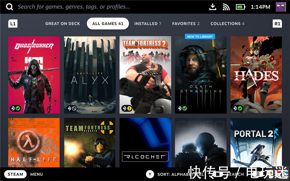 游戏库|V社检查Steam游戏库 验证Steam Deck掌机兼容性 分四类很直观