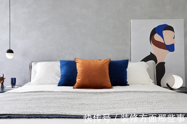 二居室|85平现代风二居室,黑白视线缀上明亮色块,呈现艺术空间内涵