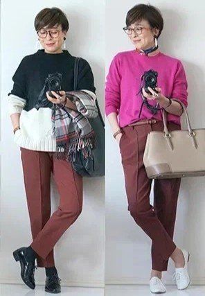 懂搭配的女人更年轻，日本“微胖大妈”的私服，年近60依然优雅