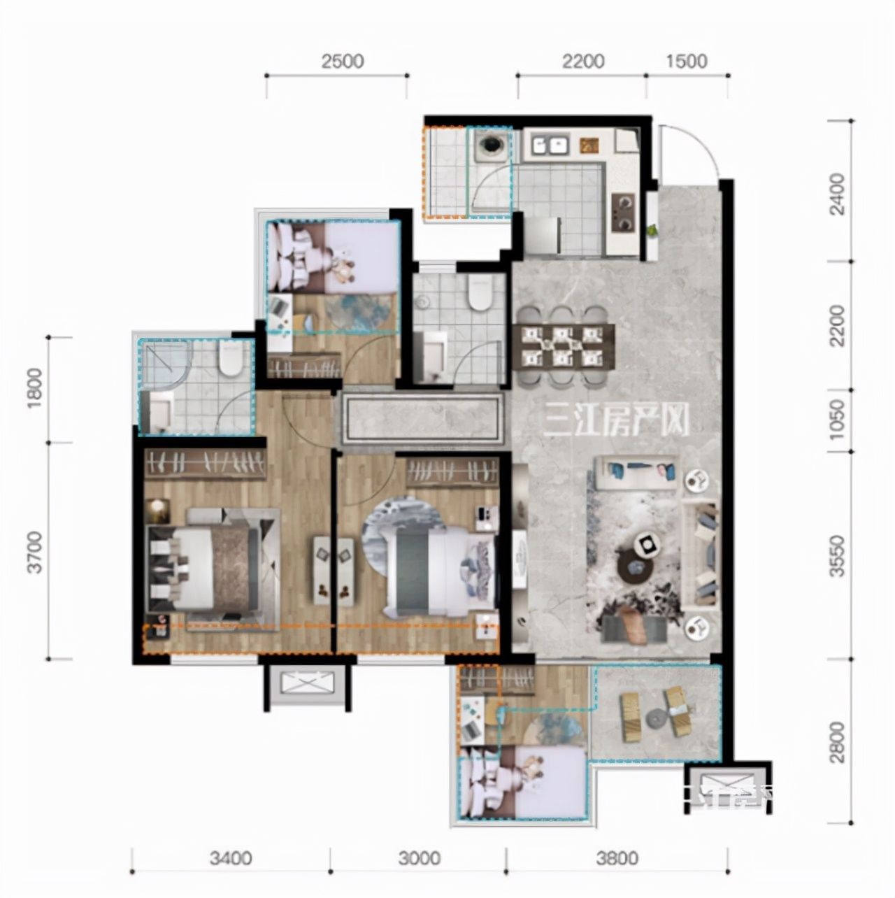 均价|建面不到100m2，可做4房！宜宾这些户型，多是7000+元/㎡