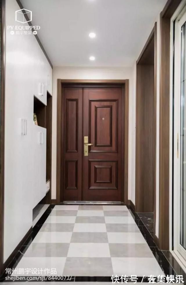 净色|玄关是家的门面，原来地砖也可以铺得这么美~