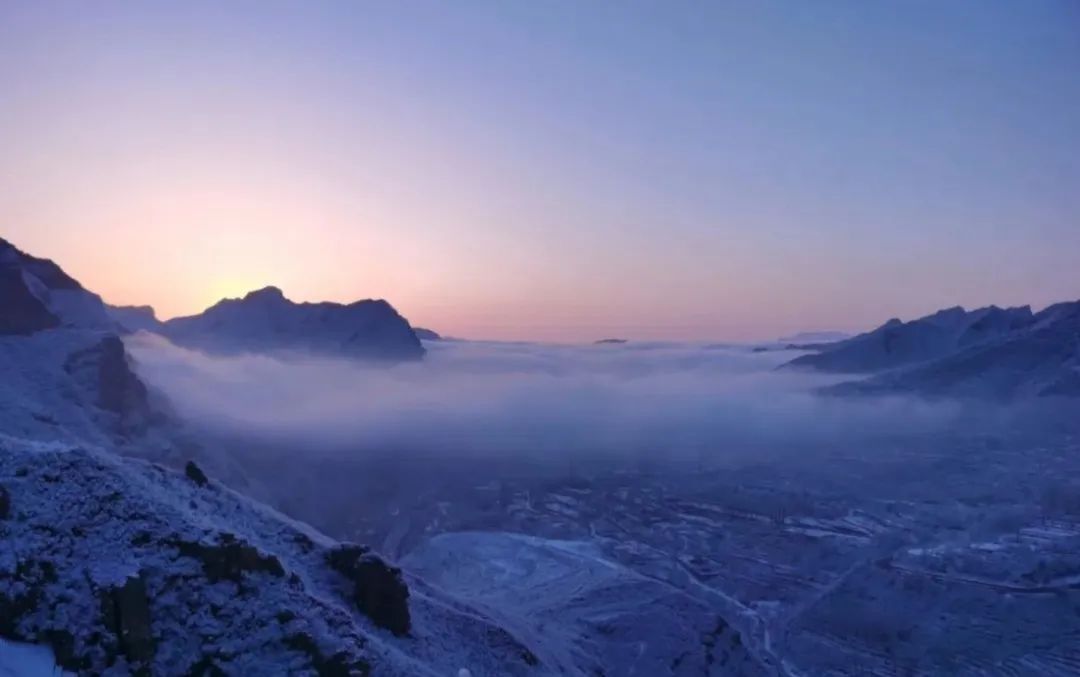 【大美房山】赏！大安山春雪水墨画