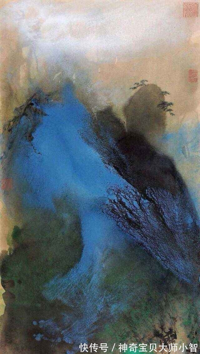 大师@泼彩山水画的最高境界,五百年第一人张大千!