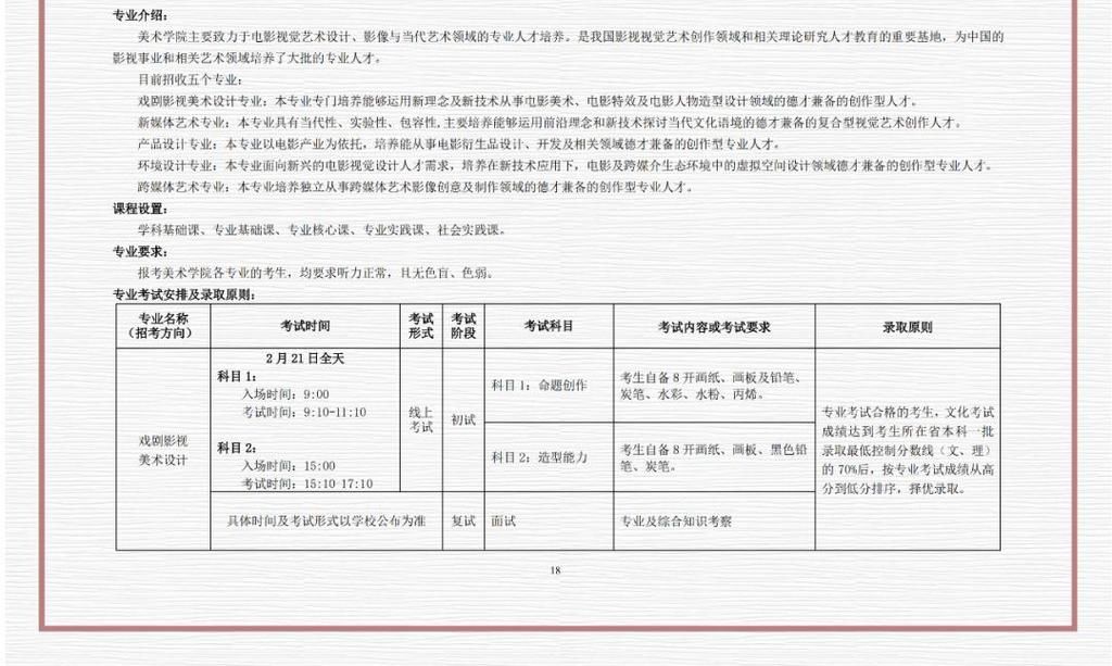 刚刚发布！北京电影学院2021年艺术类招生简章，有4大变化值得注意！