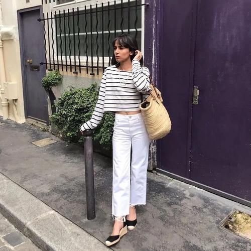 搭配|小白鞋已经失宠了，今夏这双“草编鞋”正流行，优雅又显腿长