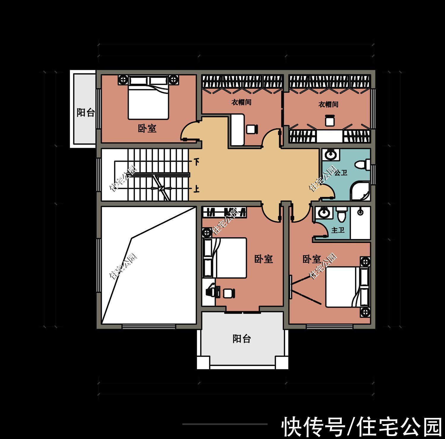 户型|15套挑空客厅户型，专为农村老百姓设计，2021年这样建房面子十足