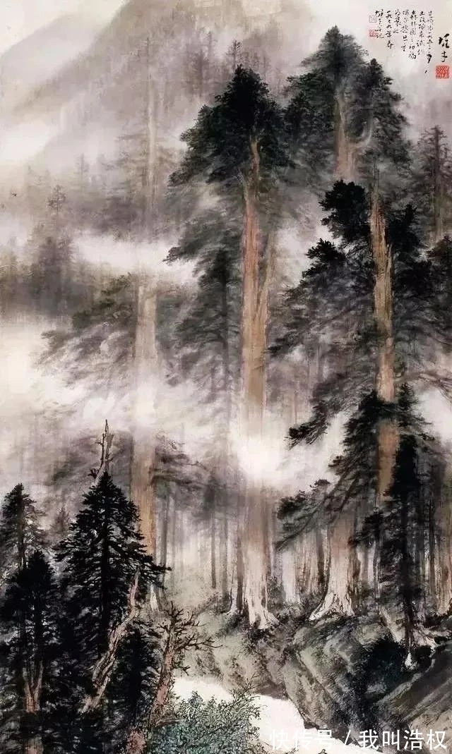 岭南派#三个特点|黎雄才山水画精选