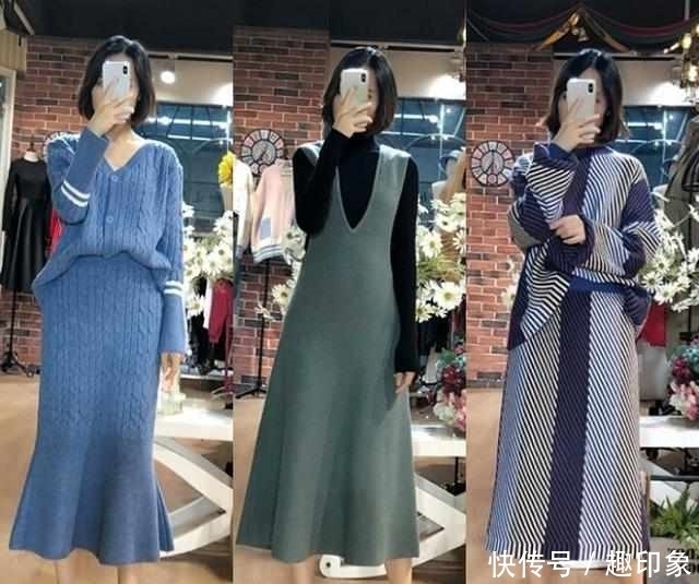 想要穿搭才保暖又时髦,大衣搭配针织裙优雅大气,美腻了