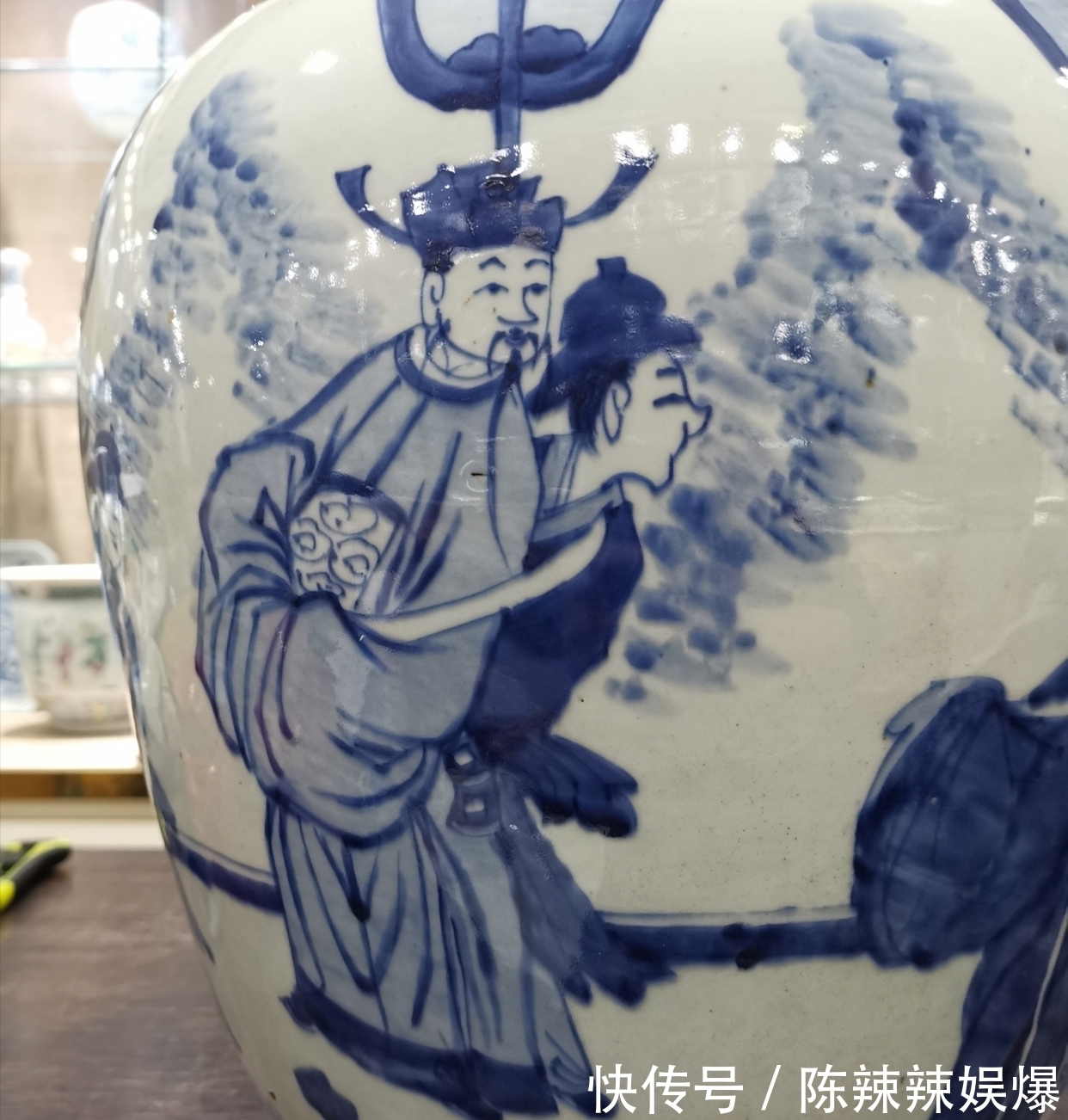 胎质@崔凯:青花盖罐,一对真品