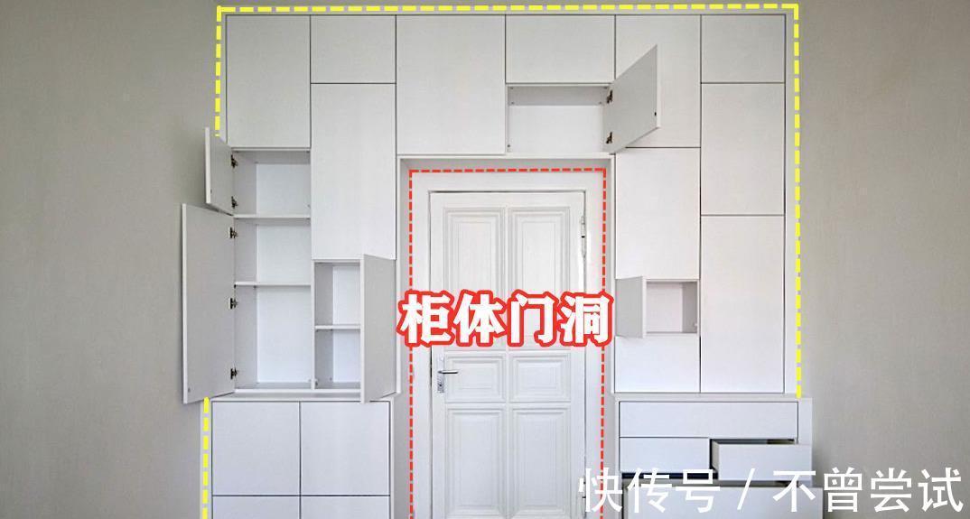 隔断|跟光秃秃的门洞相比,打一圈柜子仅用1㎡多个储物间,更受青睐