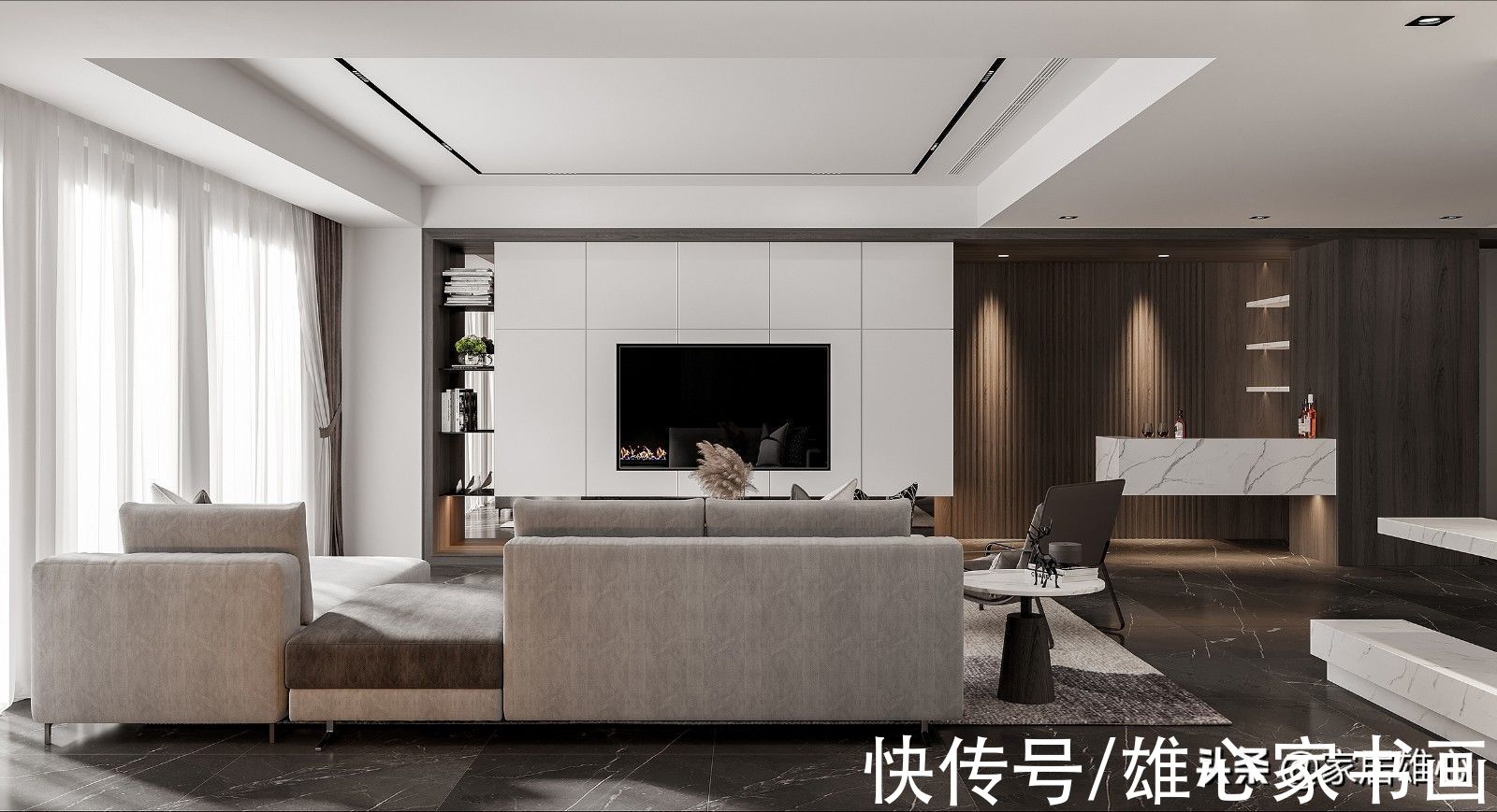 无主灯|280㎡无主灯简约设计样板间