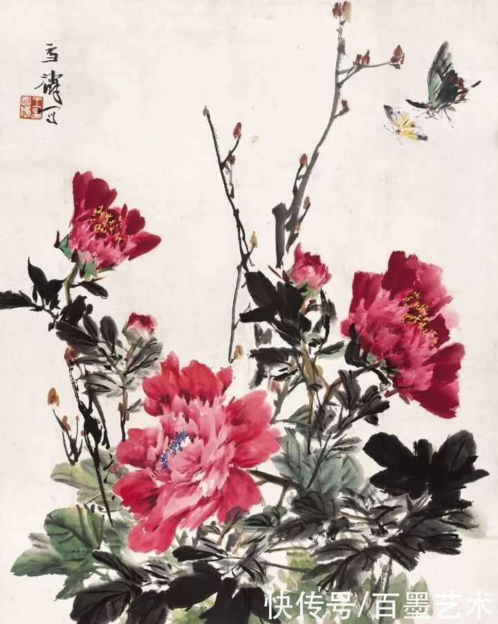 小写意|唯有牡丹真国色!小写意牡丹画150幅,美醉了
