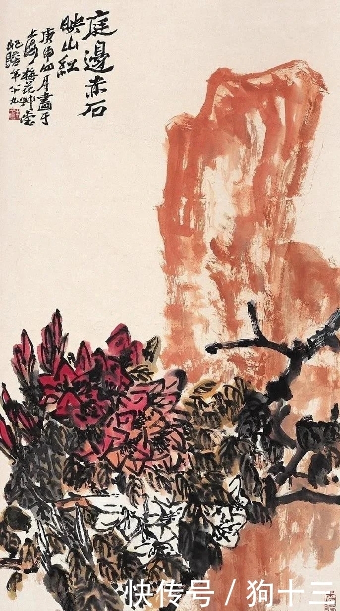 老画家!有一种画,叫苍劲!105岁老画家朱屺瞻的大写意花鸟画