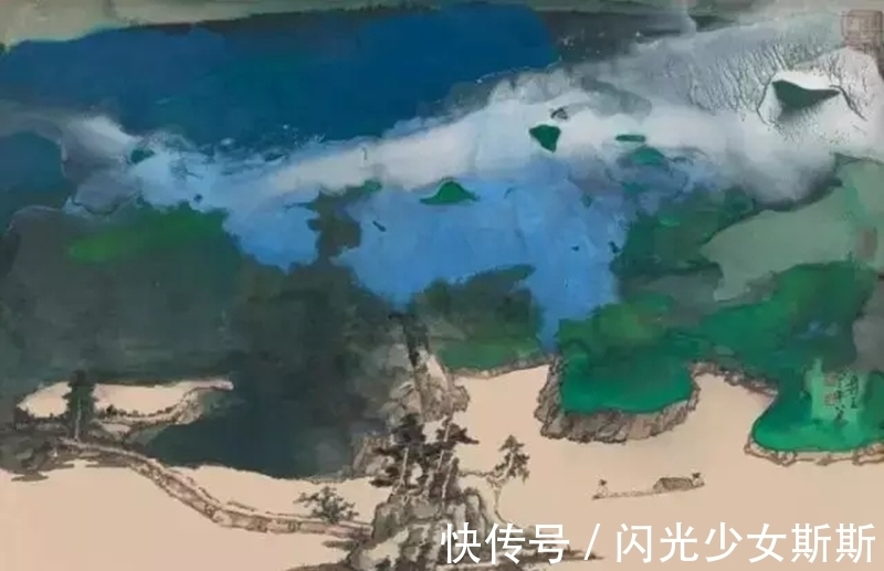 泼墨@张大千泼彩山水画动辄上亿天价,靠什么铸就了其艺术的绝世魅力?