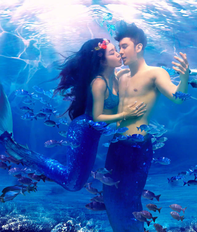 潜入|钟丽缇夫妇潜入海底拍人鱼大片,老公因一物,惨遭网友吐槽海王