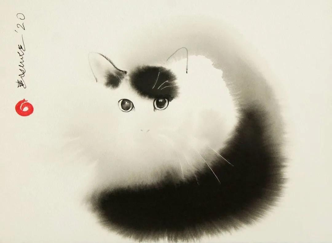 专画国画的老外,竟被10万人狂热追捧,看完作品立马佩服不已