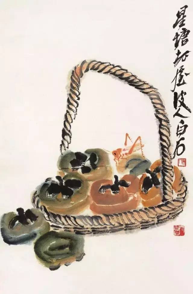 石榴|齐白石笔下的蔬果,令人垂涎欲滴!