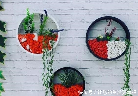 这些旧物都可以挂墙上养花,比挂画还好看呢,5种变废为宝创意!