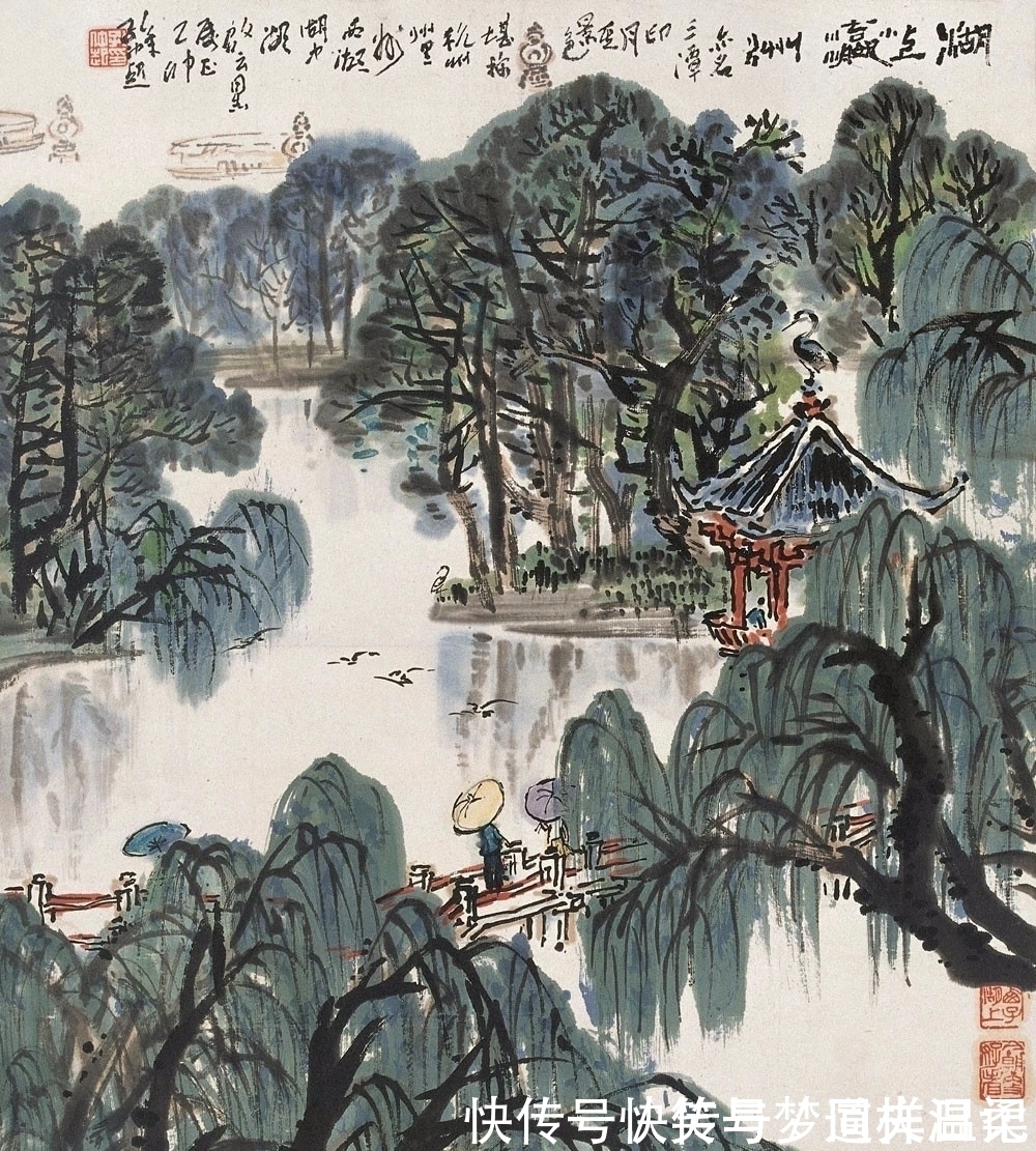 作品&他的国画作品,画面之中气势犹如千军万马,挥笔泼墨酣畅淋漓