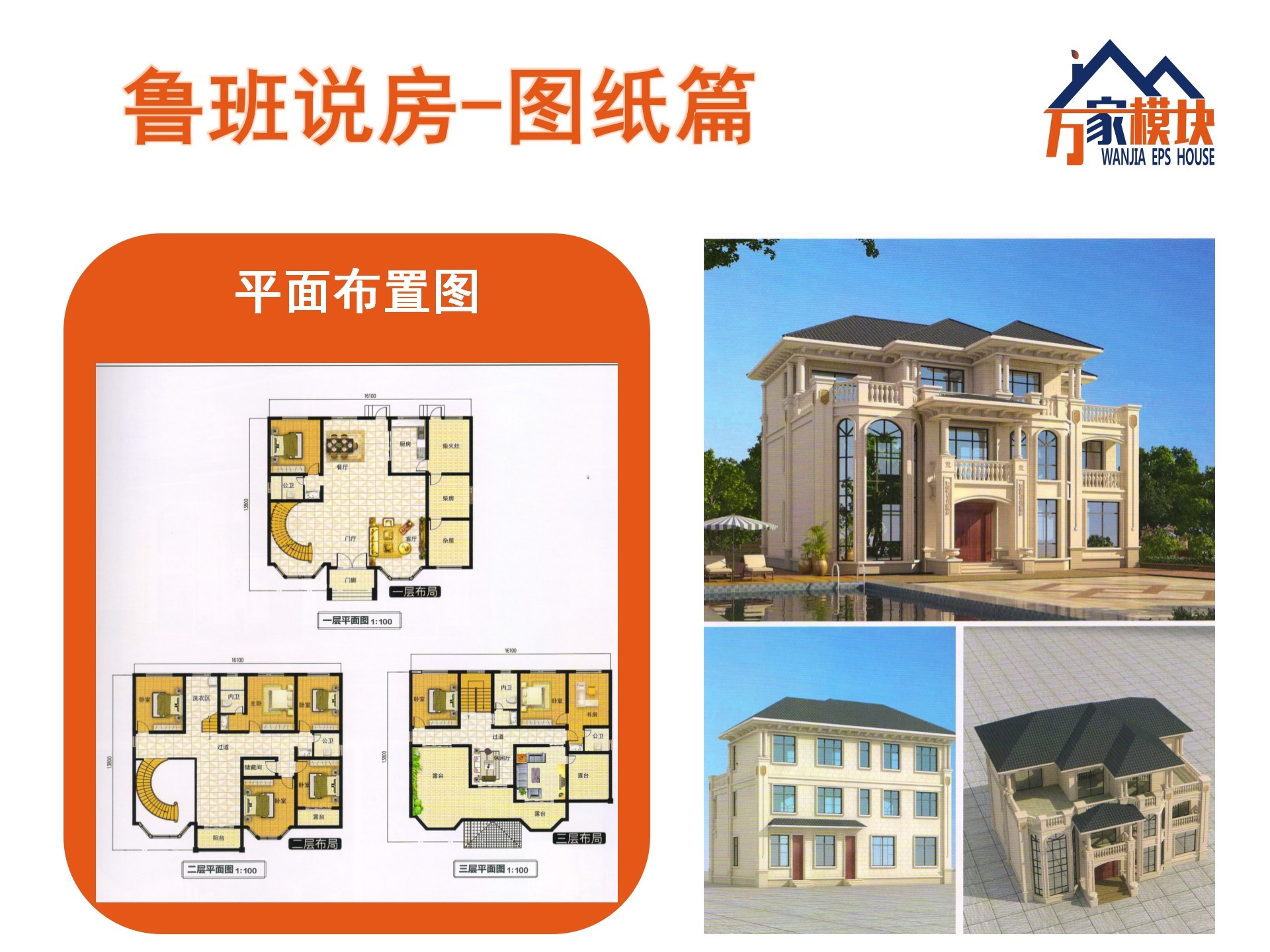 占地面积|鲁班说房：农村别墅想要建的大气，这三套图纸就够了