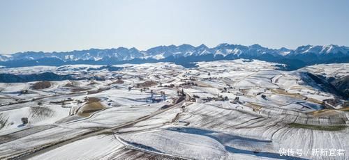 航拍|航拍世界最高最大的旱地麦田，大雪过后，此景令人如痴如醉