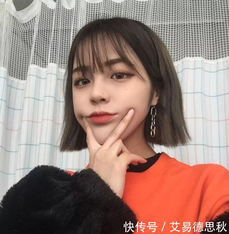 短发“一刀切”,不打理也好看