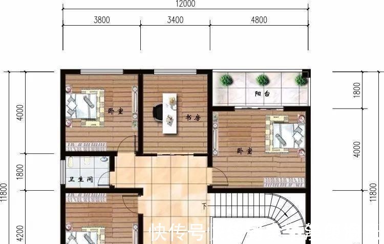 两厅|造价18万的两栋小别墅,带走廊设计,为农村生活量身定制!