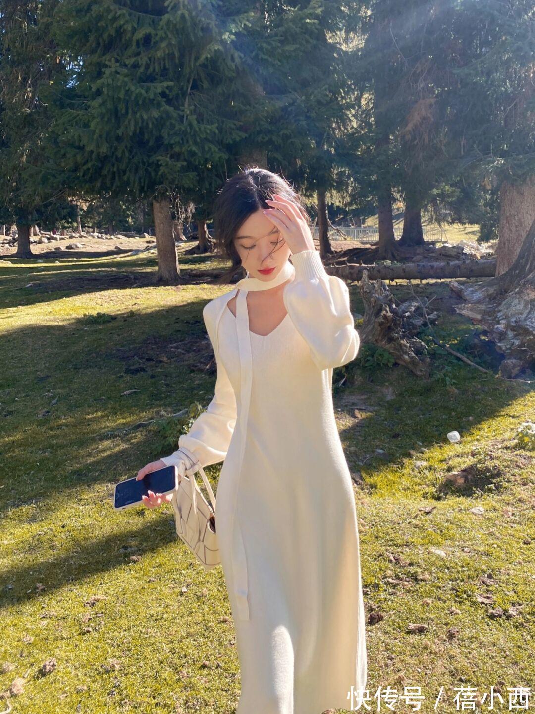 针织连衣裙 冬天穿衣内搭怎么选?直接入手“针织连衣裙”,温柔、大气又chic