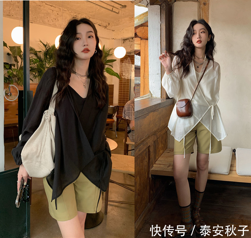 大牌|不一定非要穿大牌!跟美女学穿搭:轻薄衬衫款式,也能穿出轻奢感