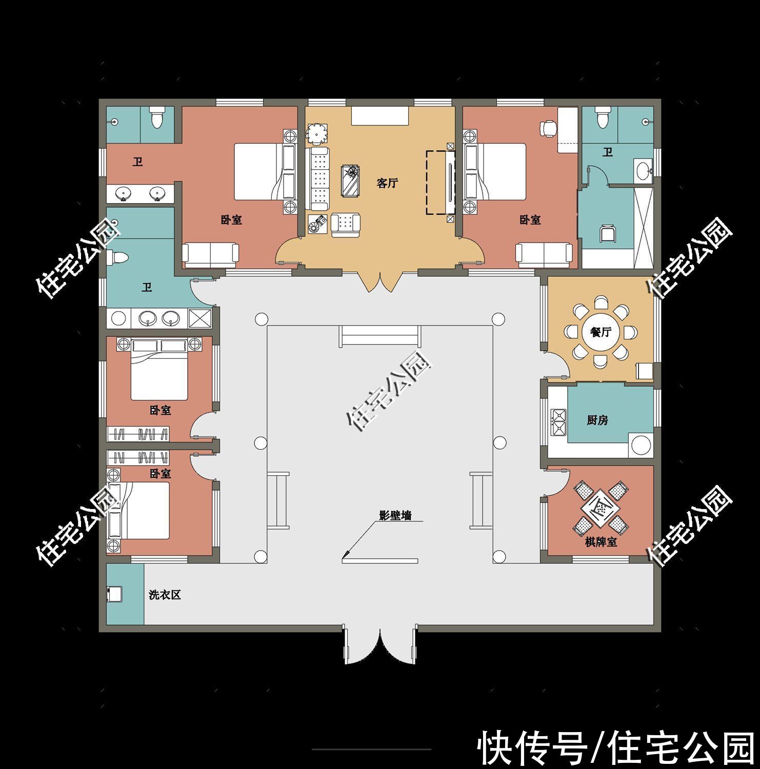 养老房|回农村给父母建养老房，就在这10套图纸里选一套吧，颜值高又实用