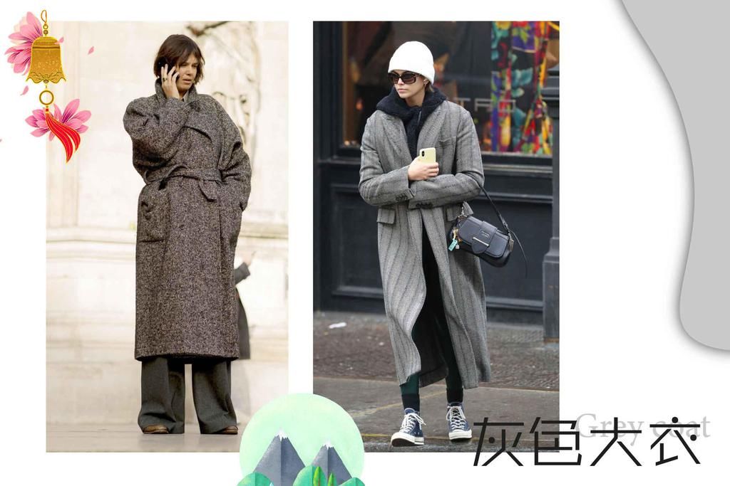 买大衣就要挑“经典色”！灰色大衣高级有气质，穿几年也不过时