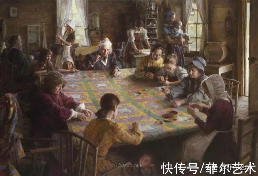 油画#色彩浓郁透明感富有表现力与感染力~画家摩根·威斯特林油画欣赏