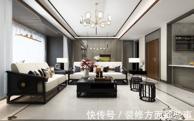 中式|180平现代中式四居室,既有中式的稳重,又有简约风的时尚自由