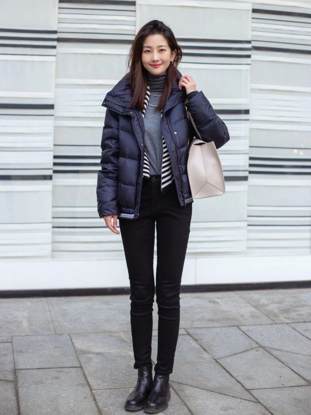 短款|谁说羽绒服显胖又显臃肿?学会这几种搭法,让你在冬天也能美美地