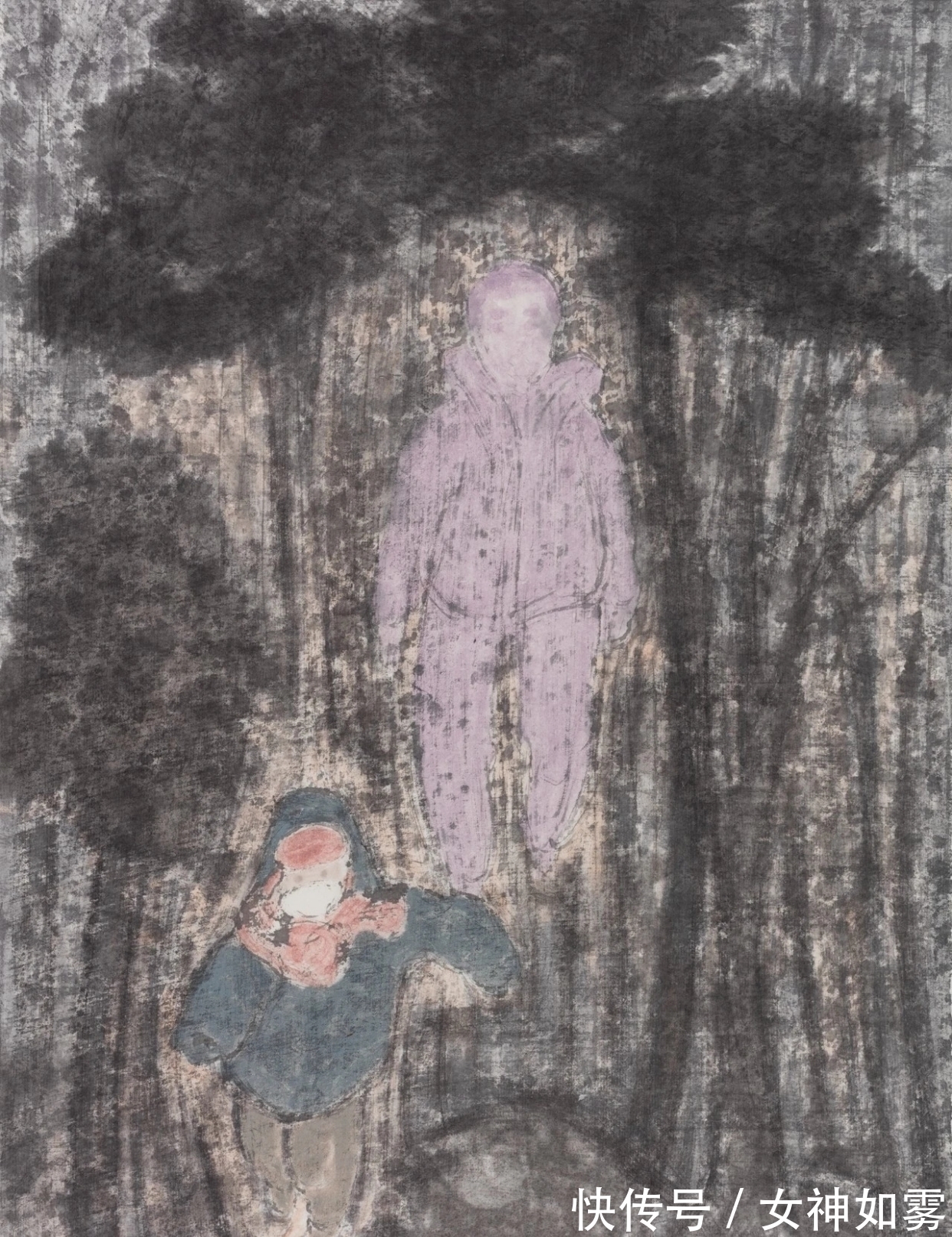 曹鑫&曹鑫中国画|有意渲染一种神秘而幽深的气氛