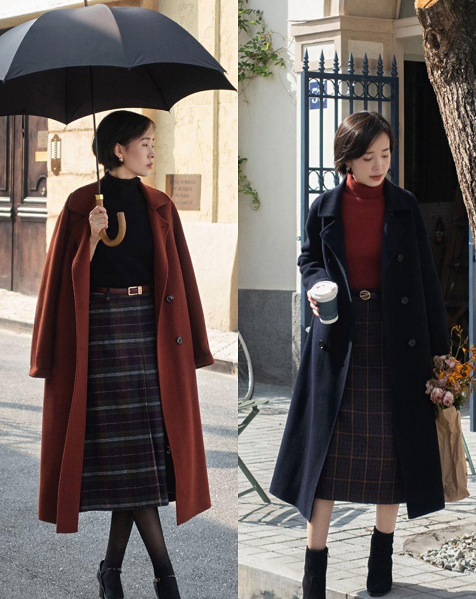 减龄 大衣下面别总配裤子,今年更流行这样搭,40岁女人穿减龄又洋气
