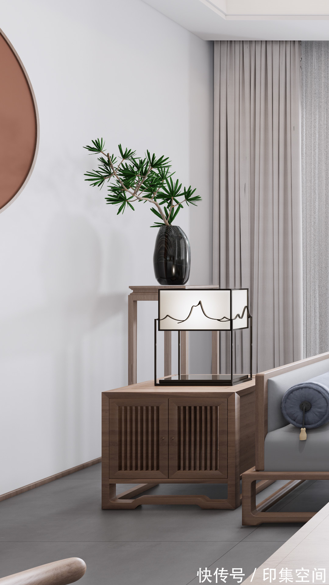 对称|4室改2室,205㎡新中式大平层