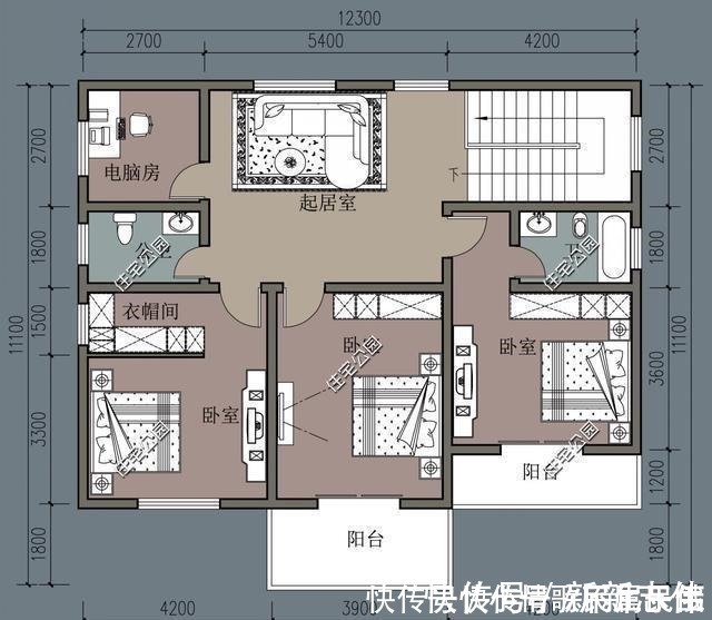 户型|宽12米，长10米地，怎么设计2层带堂屋的农村别墅呢！