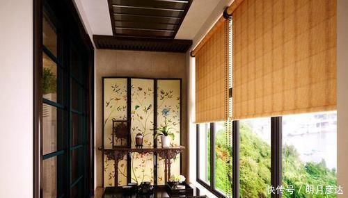 百叶帘|以后阳台我也不封，这样幕布搭木架上遮阳，跟豪宅小露台一样惬意