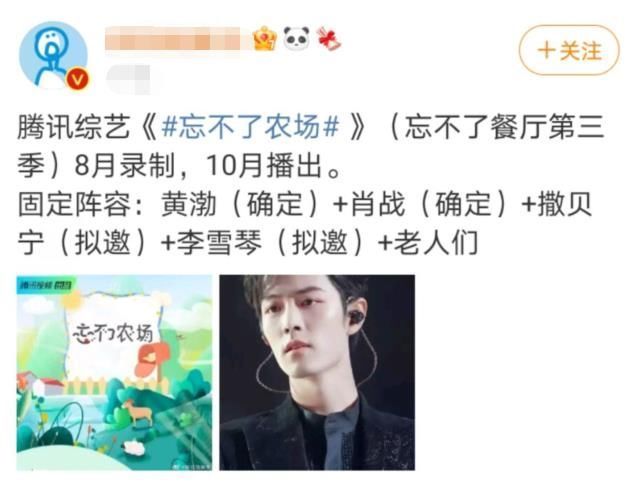 黄渤|黄渤又要创造综艺神话？肖战加盟《忘不了餐厅3》，此前评分9.4